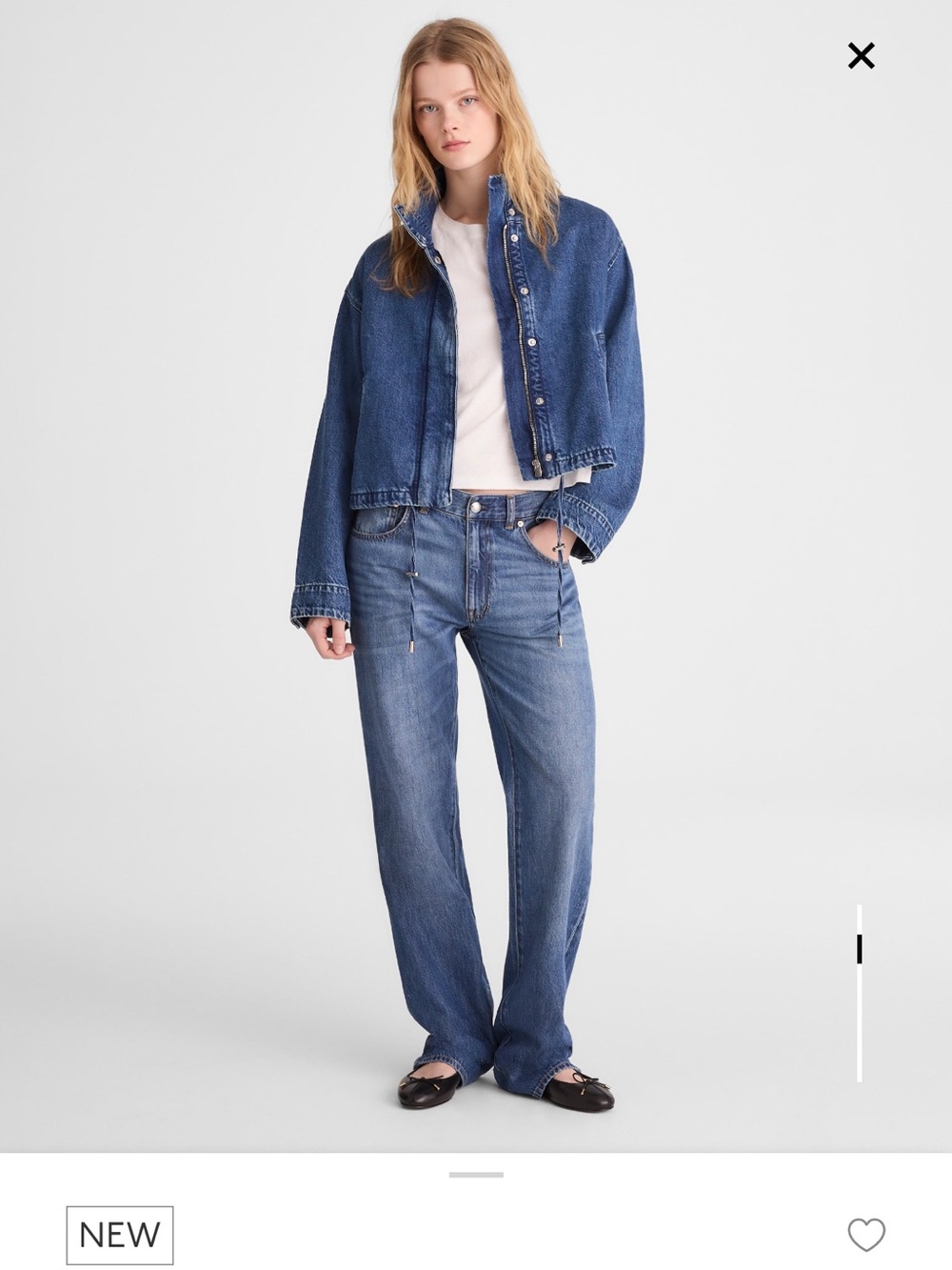 NWOT MADEWELL DENIM CROP FIELD JACKET